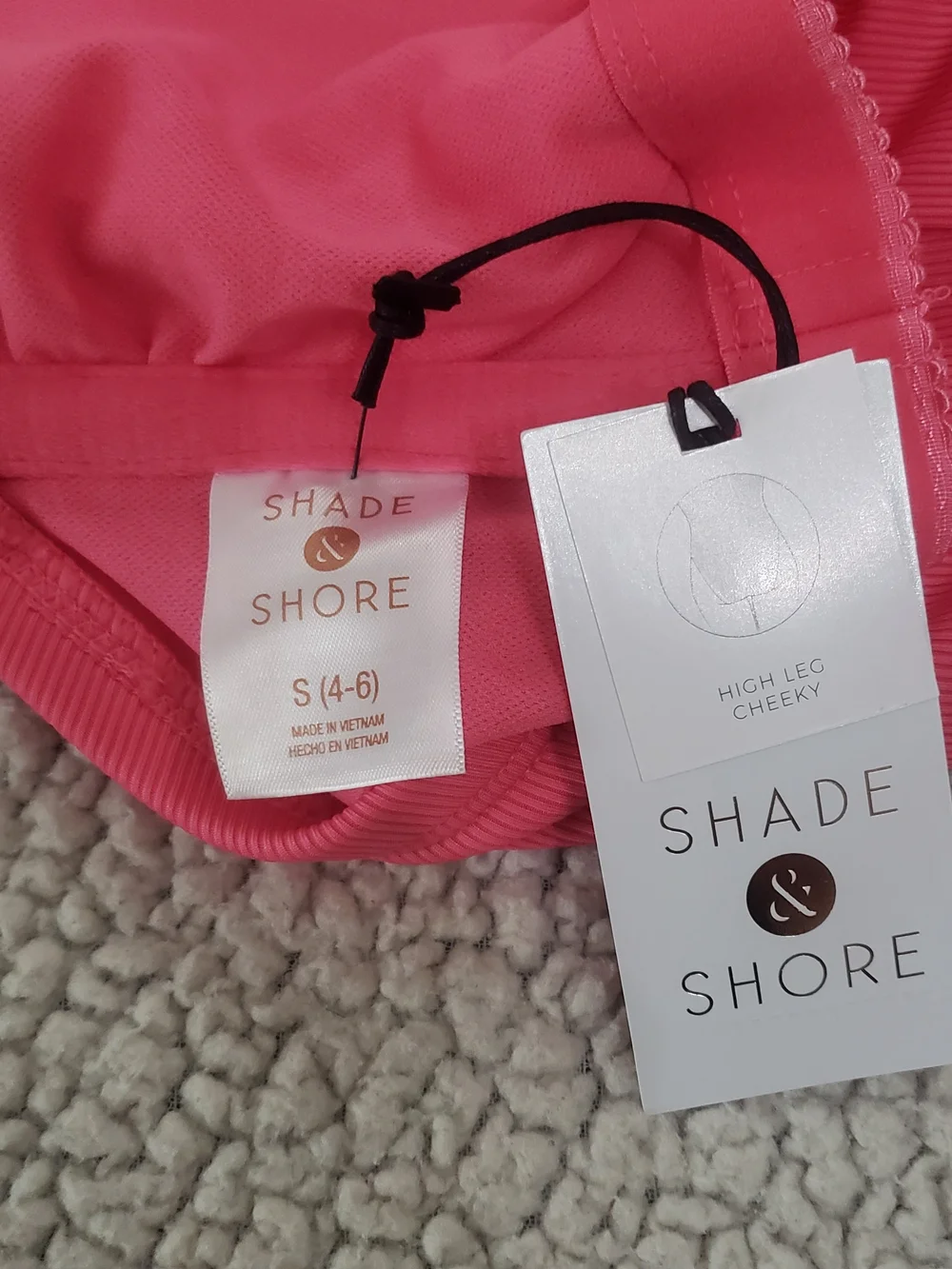 SHADE & SHORE Vibrant Pink Strapless One-Piece Swimsuit | Small NEW